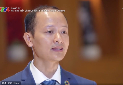 KLINOVA’s CEO sharing thoughts with VTV4 on challenges for businesses in carbon credit exchange in Vietnam