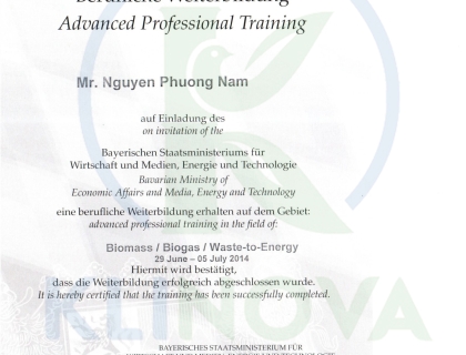 Energy CGE training Program of UNFCCC & Distinguished Alumni Award of GHG Management Institute