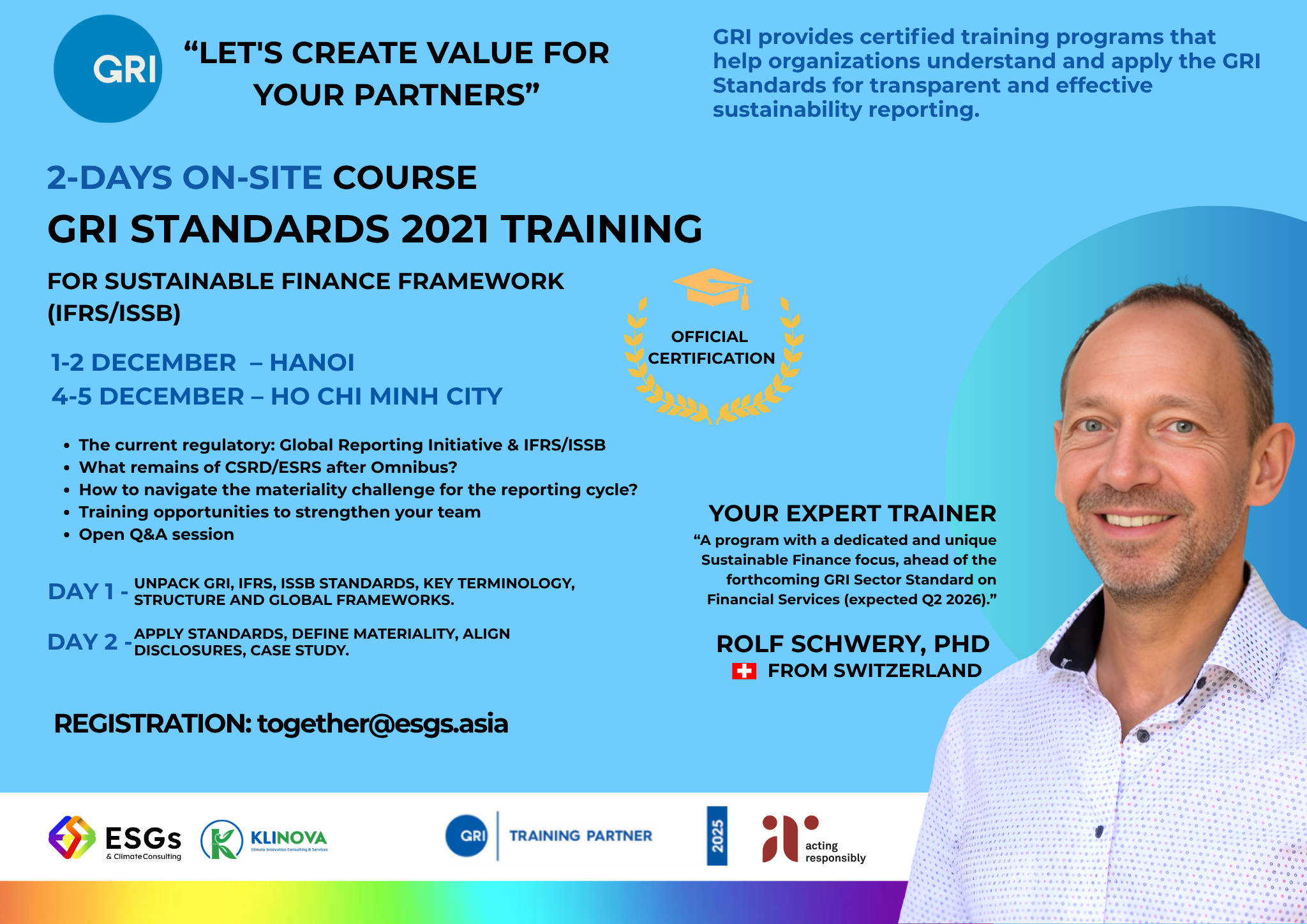 Official GRI Standards 2021 Certification Training – December 2025
